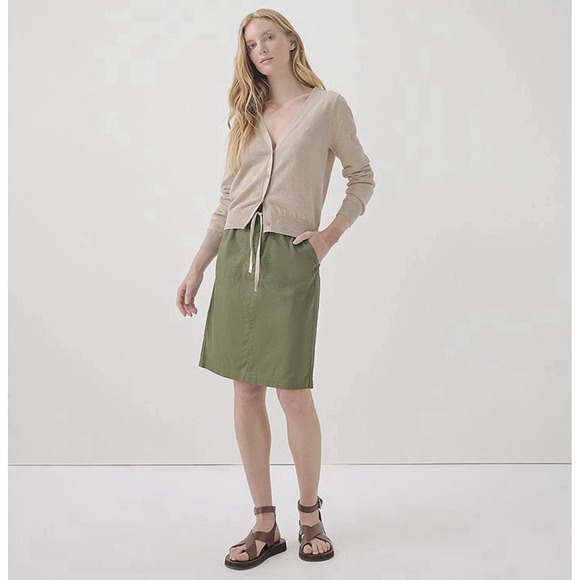Pact Dresses & Skirts - Pact Organic Cotton Daily Twill Utility Skirt Olivine Green Size XS Knee Length